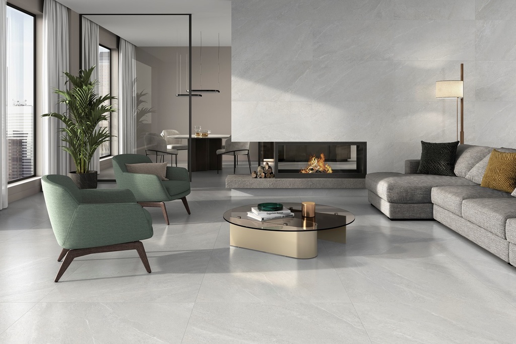 Sakhir Soft Grey Satin 24x48