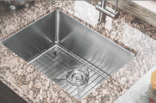 [L-UZ101X/822528] Medium Single Bowl Kitchen Sink R10  23"x18"  9" Depth  18G  L-UZ101X